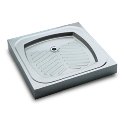 Plato ducha acero inox. 750x750x40 mm.
