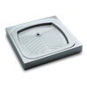 Plato ducha acero inox. 750x750x40 mm.