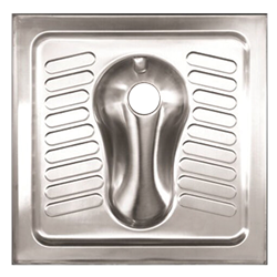 Taza turca acero inox. 700x700x230 mm.