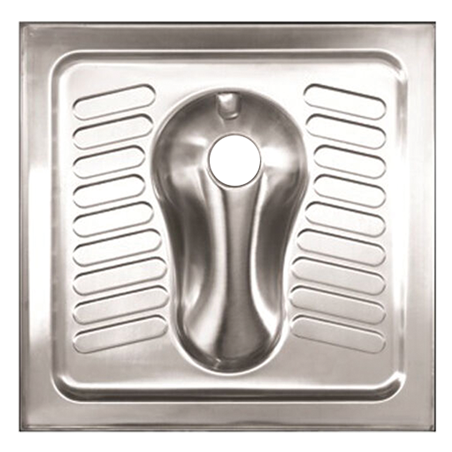 Taza turca acero inox. 700x700x230 mm.
