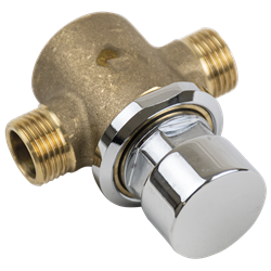 Pulsador cromado no temporizado M-M de 1/2"