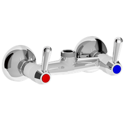 Válvula mural dos aguas con levas 1/4 de vuelta
