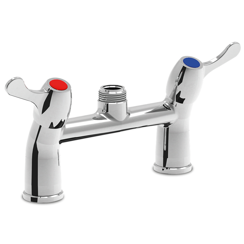 Válvula doble entrada, dos aguas 1/4 vuelta