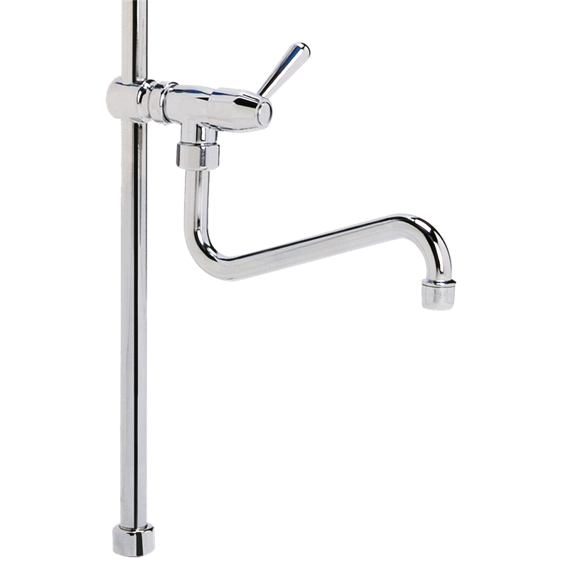 Mástil para grifo ducha con caño de 790 mm.