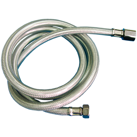 Latiguillo inoxidable plastificado H-H de 1/2" de 2000 mm.