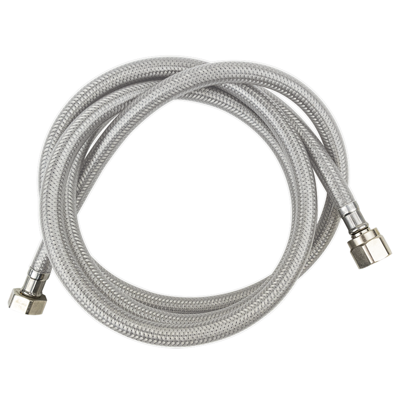 Latiguillo inoxidable plastificado H-H de 1/2" de 1200 mm.