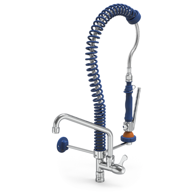 Grifo ducha extra-bajo con caño Serie Basic 450x600 mm.