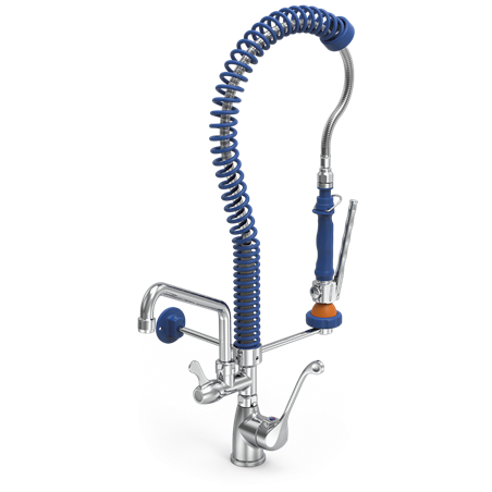 Grifo ducha extra-bajo con caño Serie MN 220x600 mm.