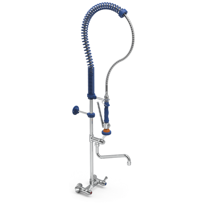 Grifo ducha mural con caño Serie LV 450x1335 mm.