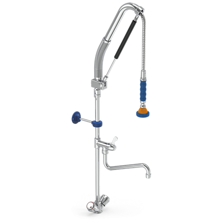 Grifo ducha accionamiento extensible con caño 250x600 mm.