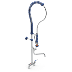 Grifo ducha doble entrada con caño Serie LV 450x1200 mm.