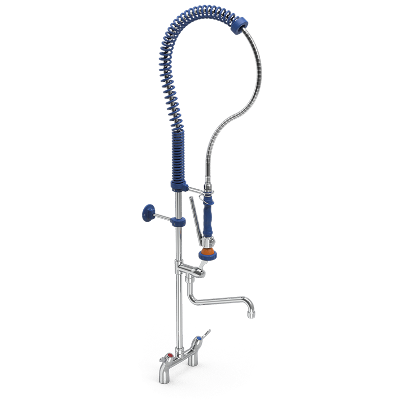 Grifo ducha doble entrada con caño Serie LV 450x1200 mm.