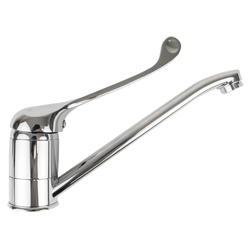 Grifo monomando codo sobremesa dos aguas 200x120x3/8"