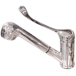 Grifo monomando codo 2 aguas, ducha extensible