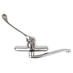 Grifo monomando codo a pared dos aguas 250x1/2"