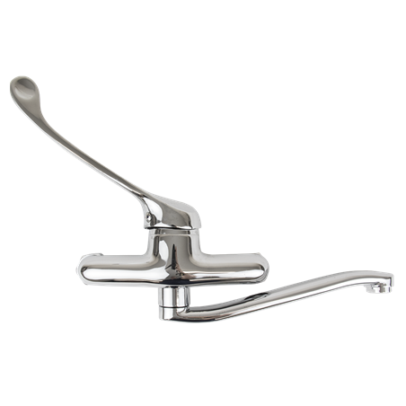 Grifo monomando codo a pared dos aguas 250x1/2"