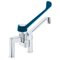 Grifo doble entrada accionamiento a codo Serie Monoblock 260x520 mm.