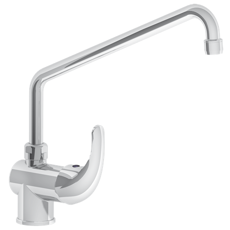 Grifo monomando sobremesa caño giratorio elevado 300 mm.