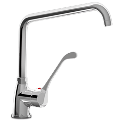 Grifo monomando codo sobremesa caño giratorio elevado