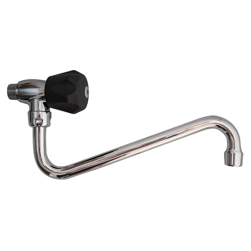 Grifo mural un agua con pomo aislante, caño bajo