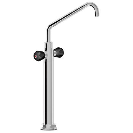 Grifo columna sobremesa 2 aguas pomo ais lante 300x630x215 mm