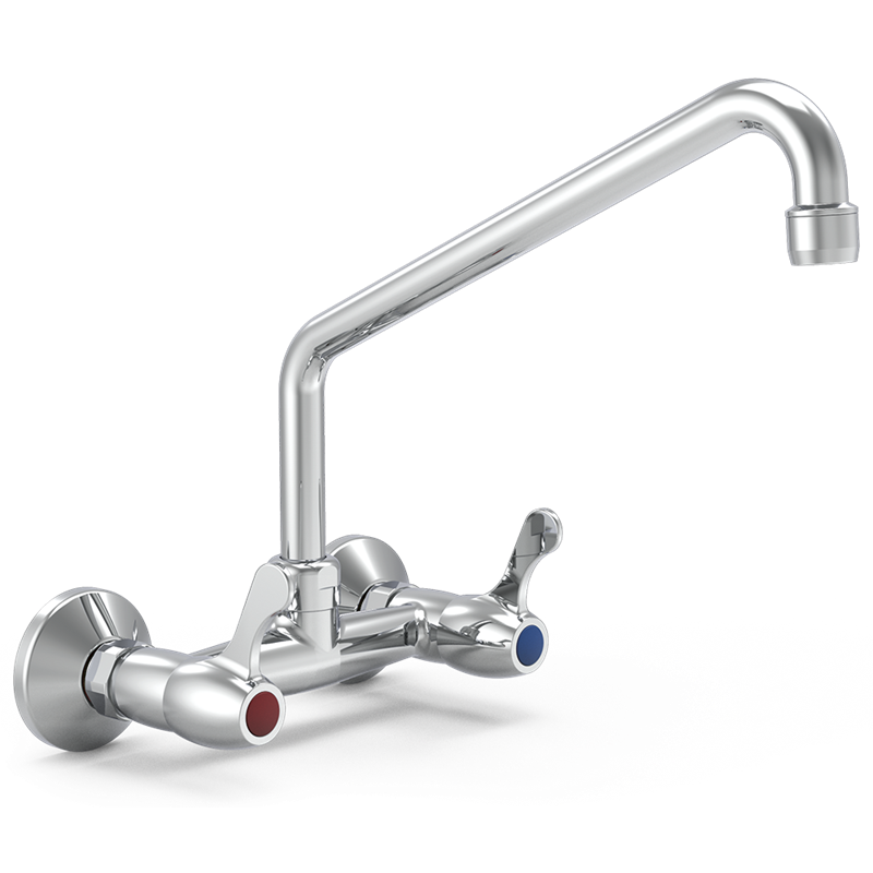 Grifo giratorio mural 1/4 vuelta dos aguas 250x200x1/2"