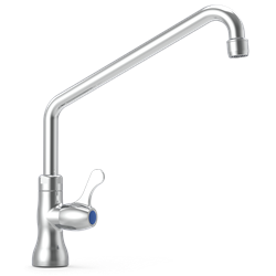 Grifo giratorio 1/4 vuelta un agua caño alto 250x240x1/2"