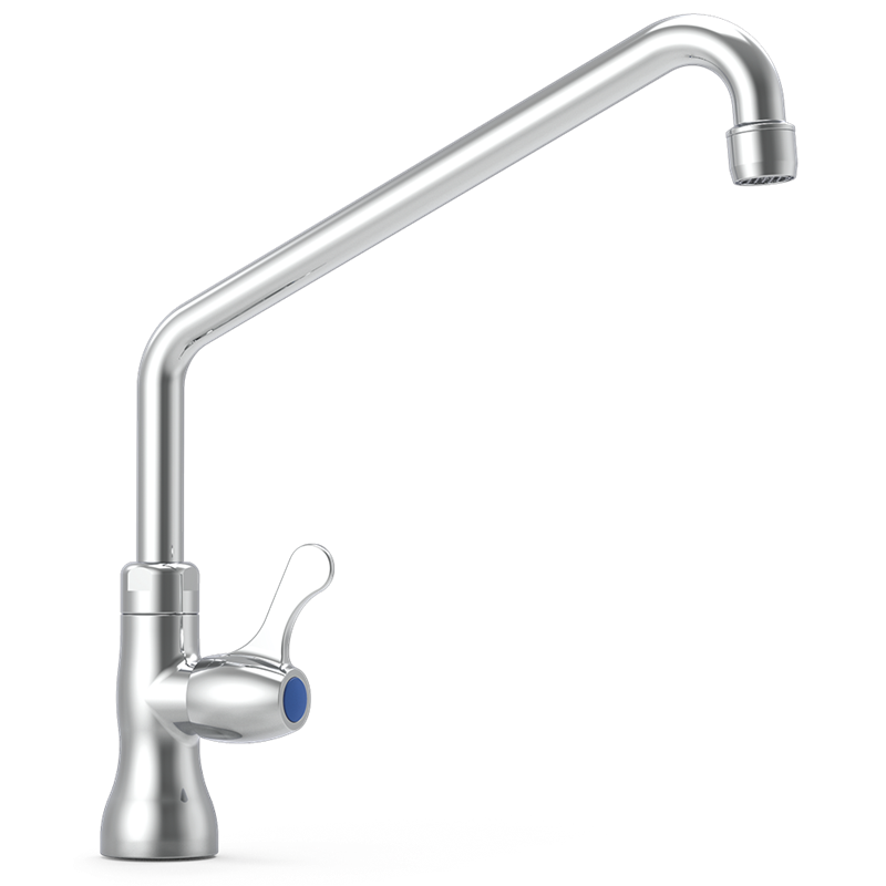 Grifo giratorio 1/4 vuelta un agua caño alto 250x240x1/2"