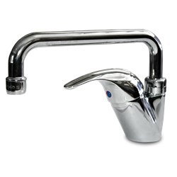 Grifo giratorio dos aguas monomando caño bajo 200 mm. 200x75x1/2"