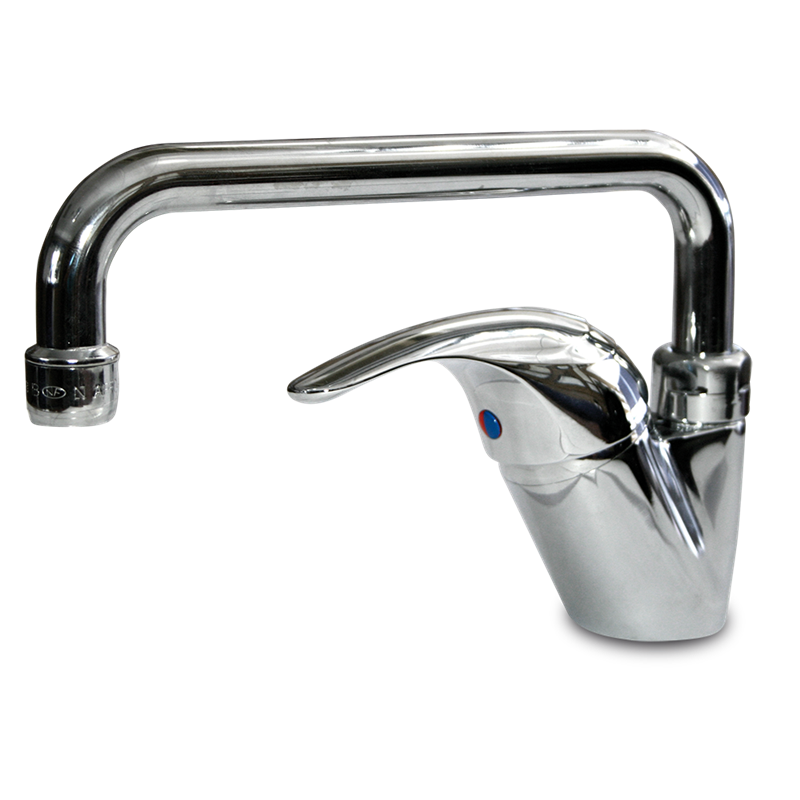 Grifo giratorio dos aguas monomando caño bajo 200 mm. 200x75x1/2"