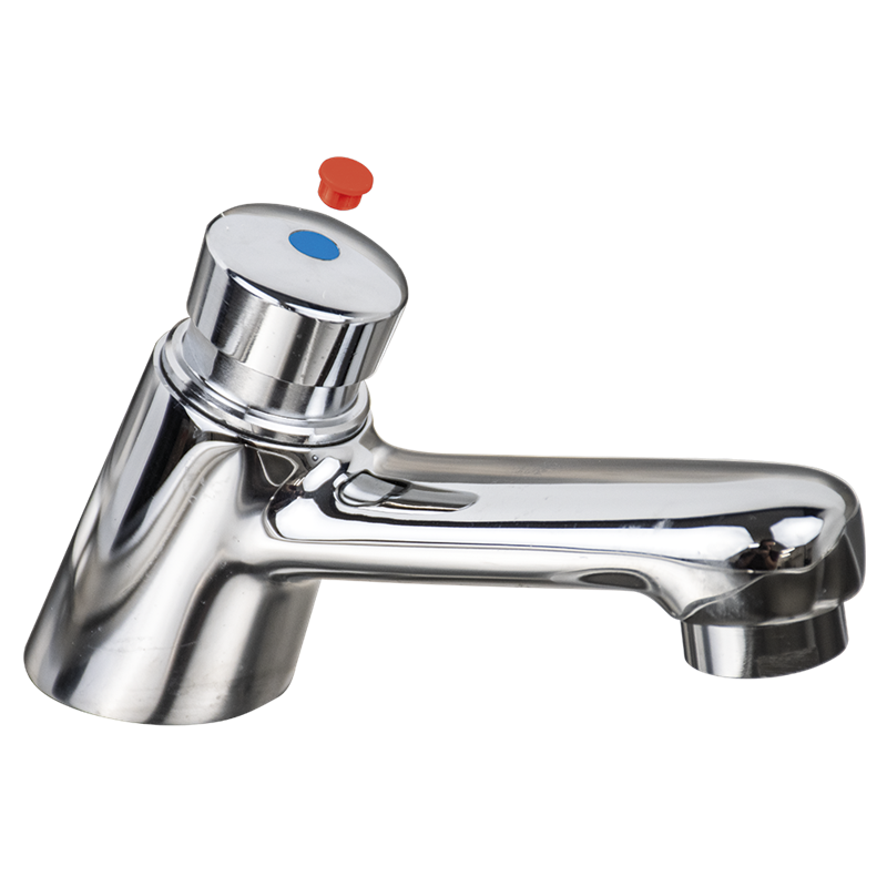 Grifo temporizado para lavabo de un agua 1/2"