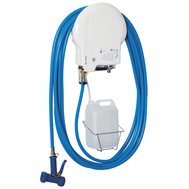 Puesto de lavado y desinfección 1 producto 270x120x395 mm.