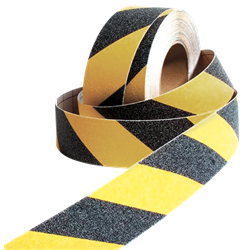 Cinta antideslizante adhesiva negra/amarilla