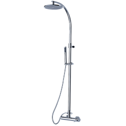 Conjunto de ducha, grifo monomando y mástil