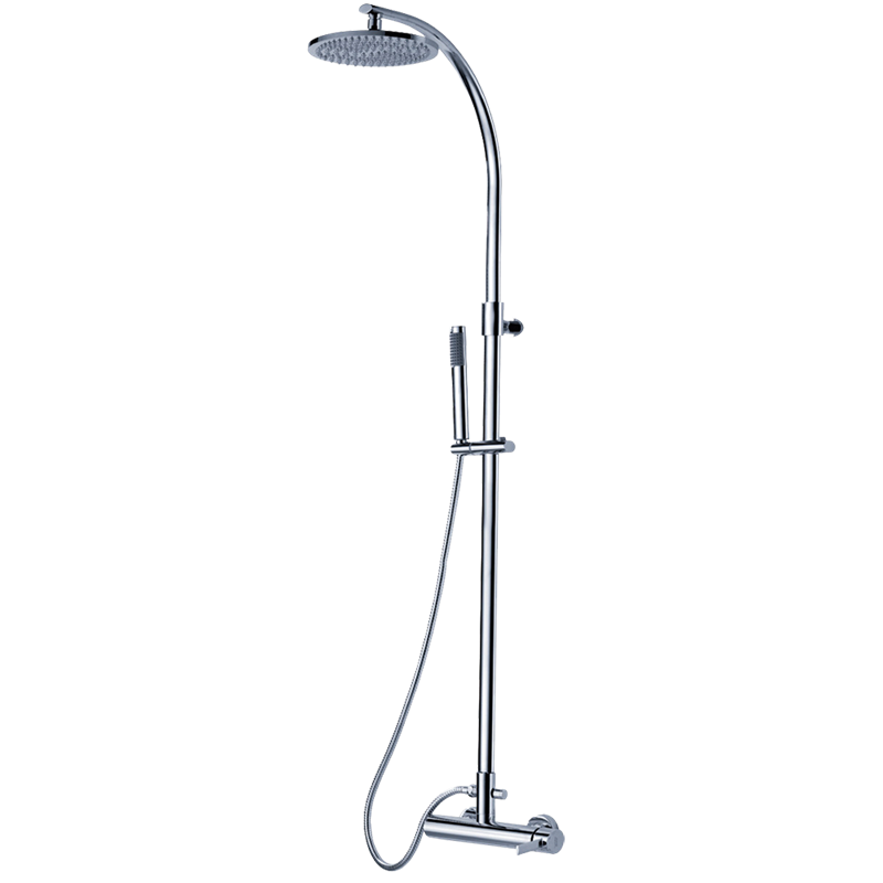 Conjunto de ducha, grifo monomando y mástil