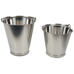 Cubo inoxidable industrial con escala volumétrica 15 lts.