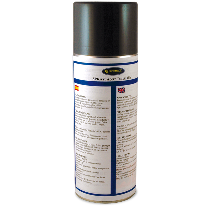 Bote spray inox. 18/8/2 de 400 ml.