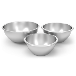 Bowl mezclador acero inoxidable ø360x160 mm.