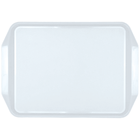 Bandeja blanca con asas de presentación BP2 430x310 mm.