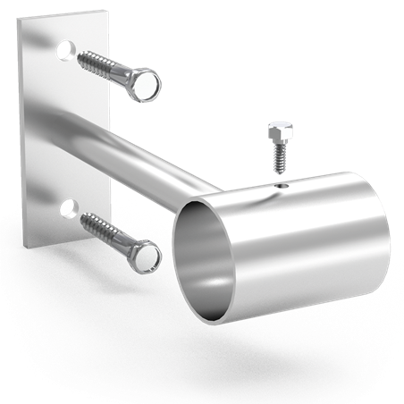 Soporte recto para tubo 50x30 mm.
