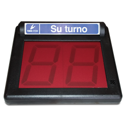 Visor de tickets "Su turno" inalámbrico 345x60x238 mm.