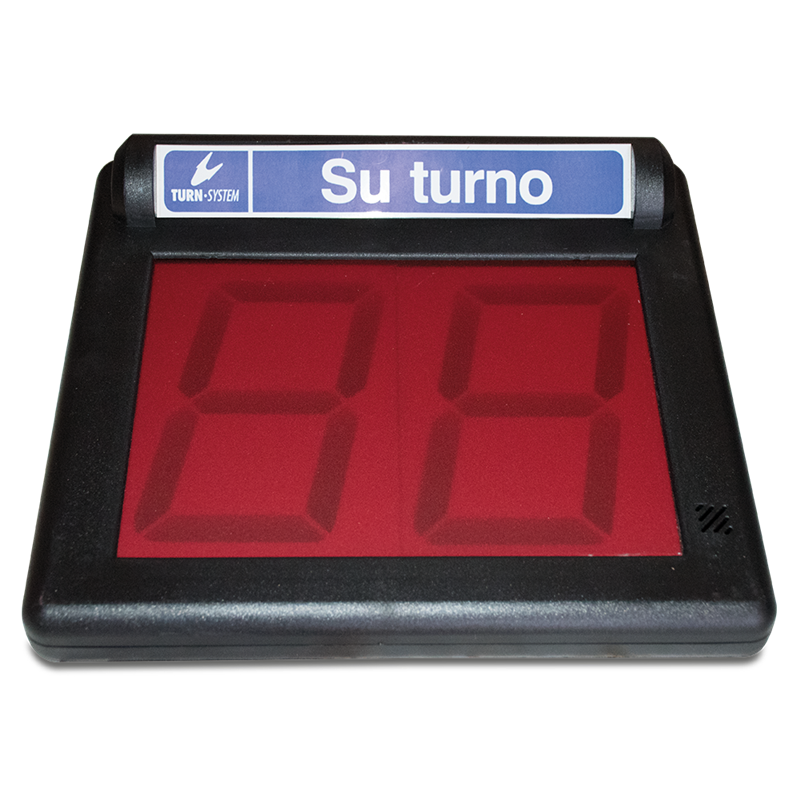 Visor de tickets "Su turno" inalámbrico 345x60x238 mm.