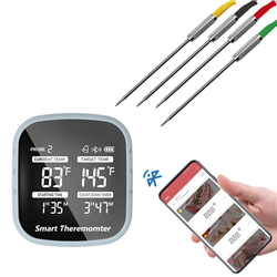 Termómetro barbacoa bluetooth con 4 sondas