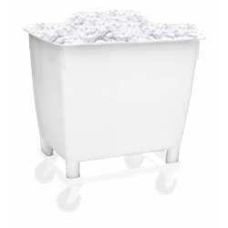 Contenedor rectangular gran capacidad blanco 210 lts.