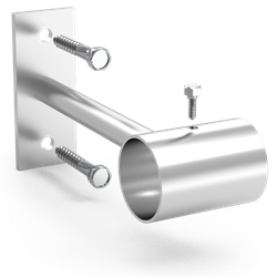 Soporte recto para tubo 100x38 mm.