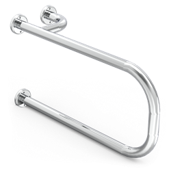 Barra de apoyo mural inox para lavabo mano derecha