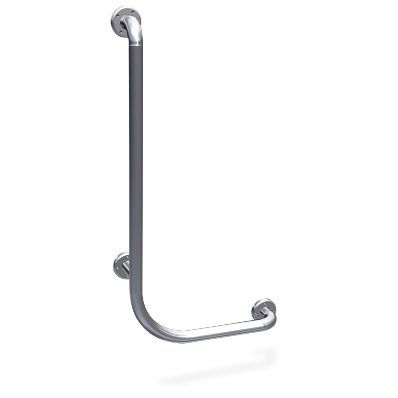 Barra de apoyo mural inox para bañera mano derecha