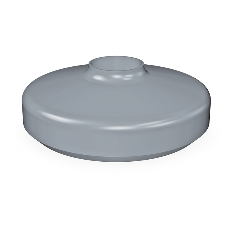 Parachoques color gris ø95 mm. (exterior) para rueda