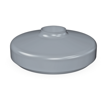 Parachoques color gris ø95 mm. (exterior) para rueda