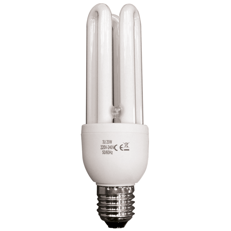 Bombilla de bajo consumo luz negra 20 w.